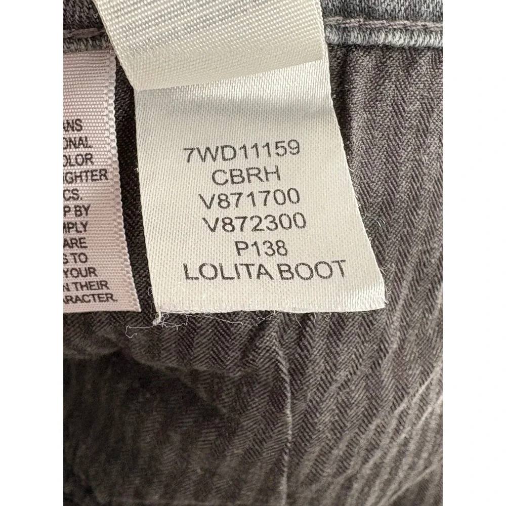 Lucky Brand Lolita Boot Jeans Grey‎ Distressed Raw Hem 14/32